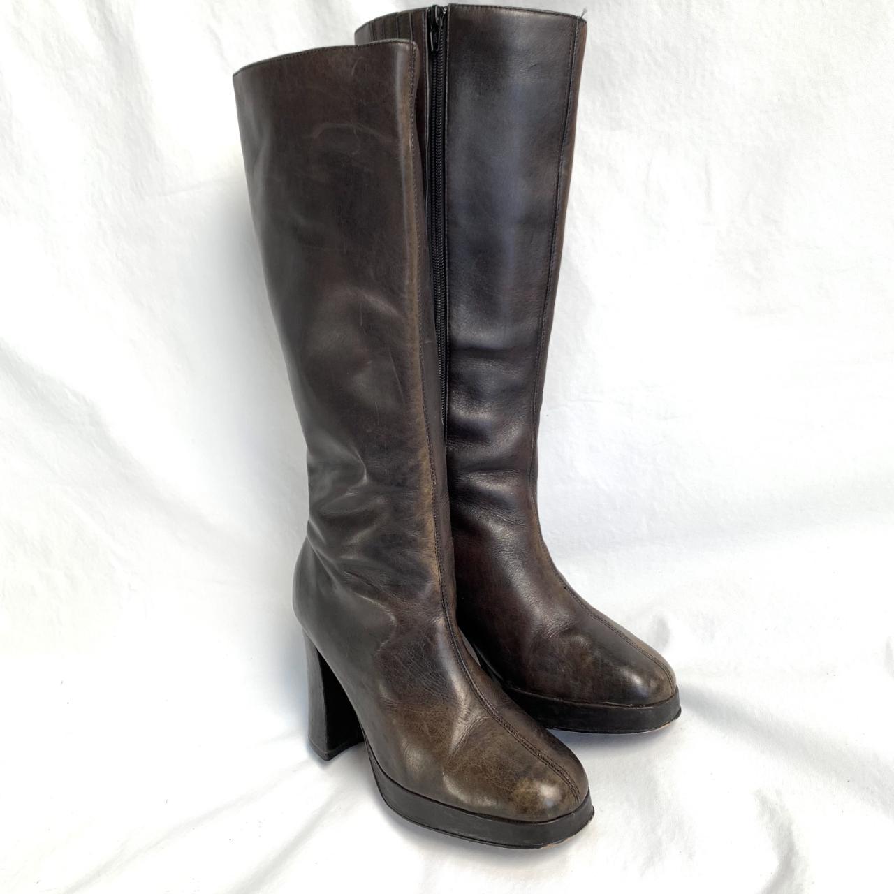 Product Image 1 - Vintage platform boots, brown and