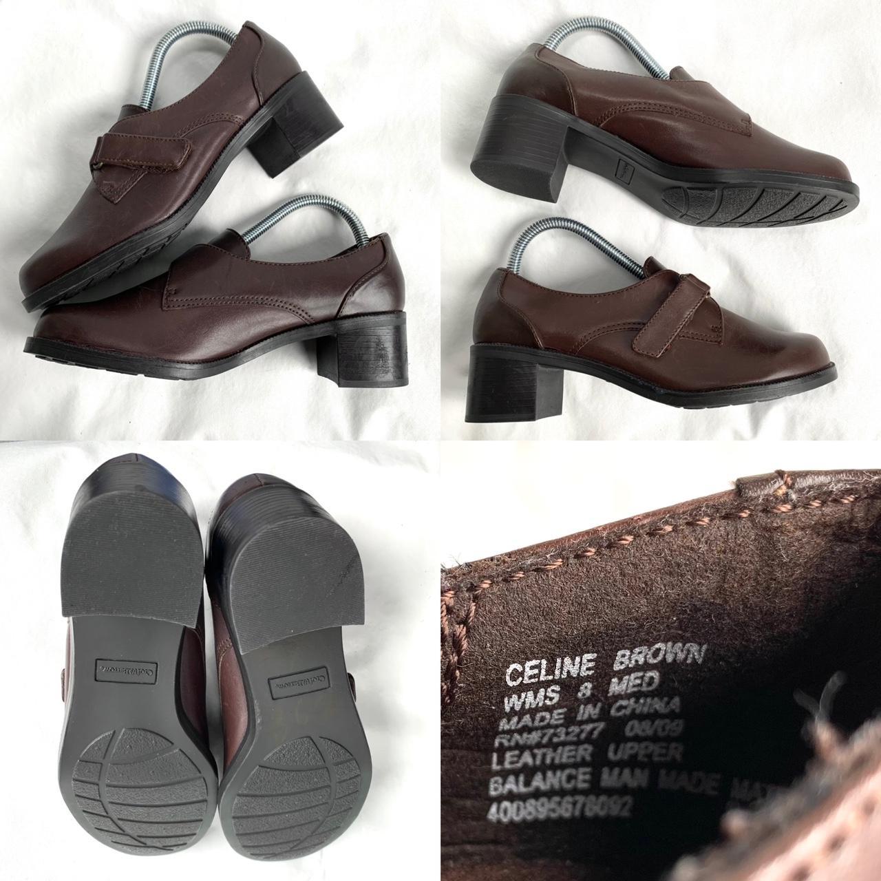 Product Image 3 - Vintage chunky loafers, brown leather,