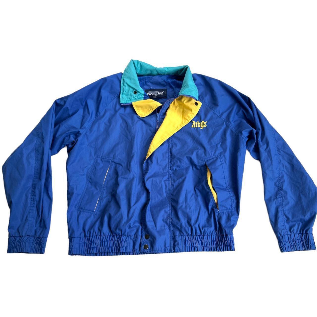 Vintage 80s windbreaker, Arby's uniform jacket, blue... Depop