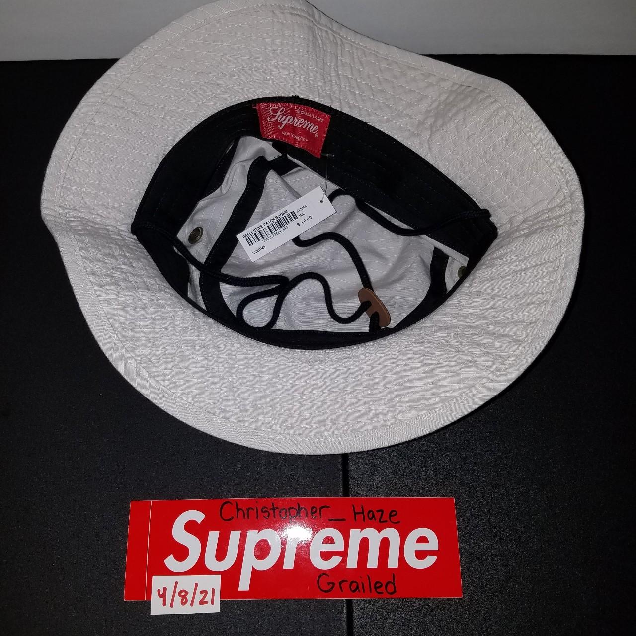 Supreme Reflective Patch Boonie M/L Natural | Depop