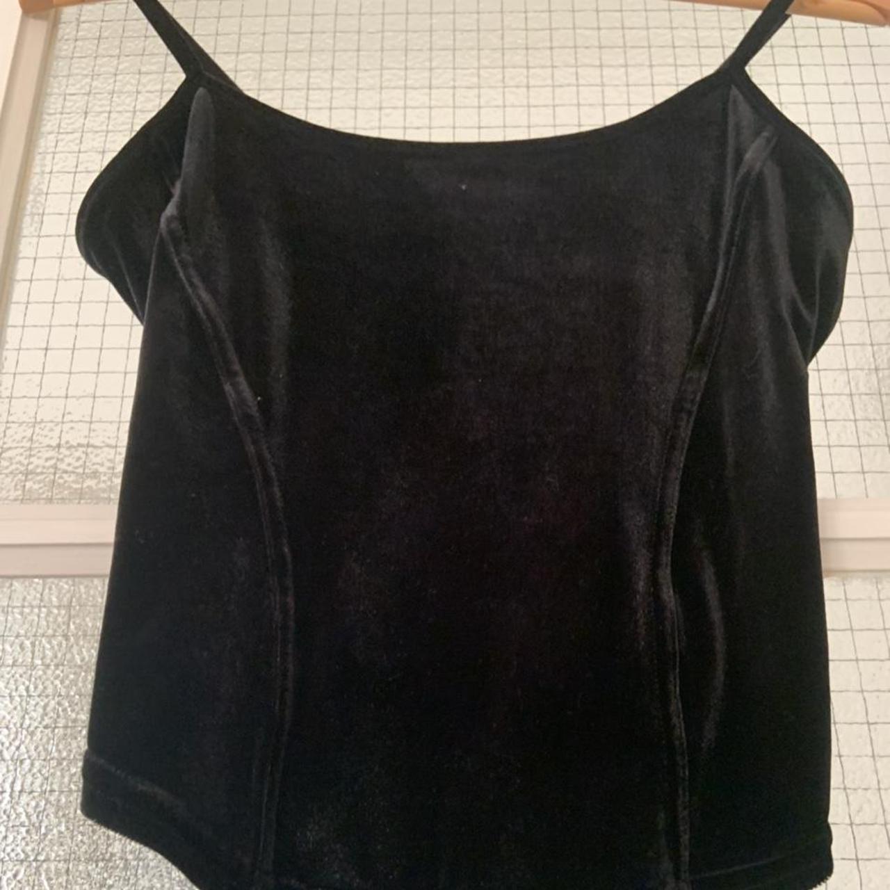 Original #y2k velvet black fitted vest.shown here on... - Depop