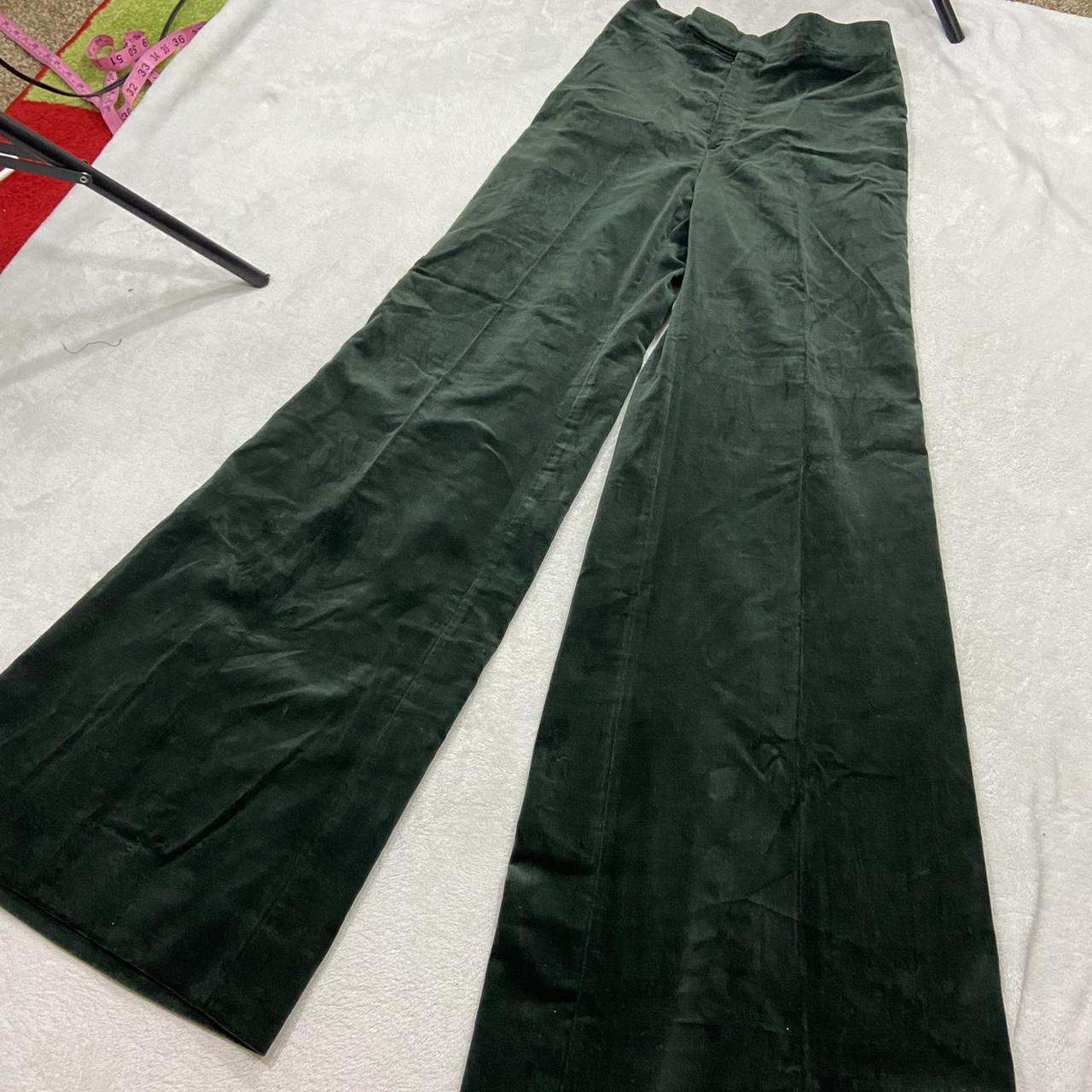 vintage 70s velvet bell bottoms women’s xs waist:... - Depop