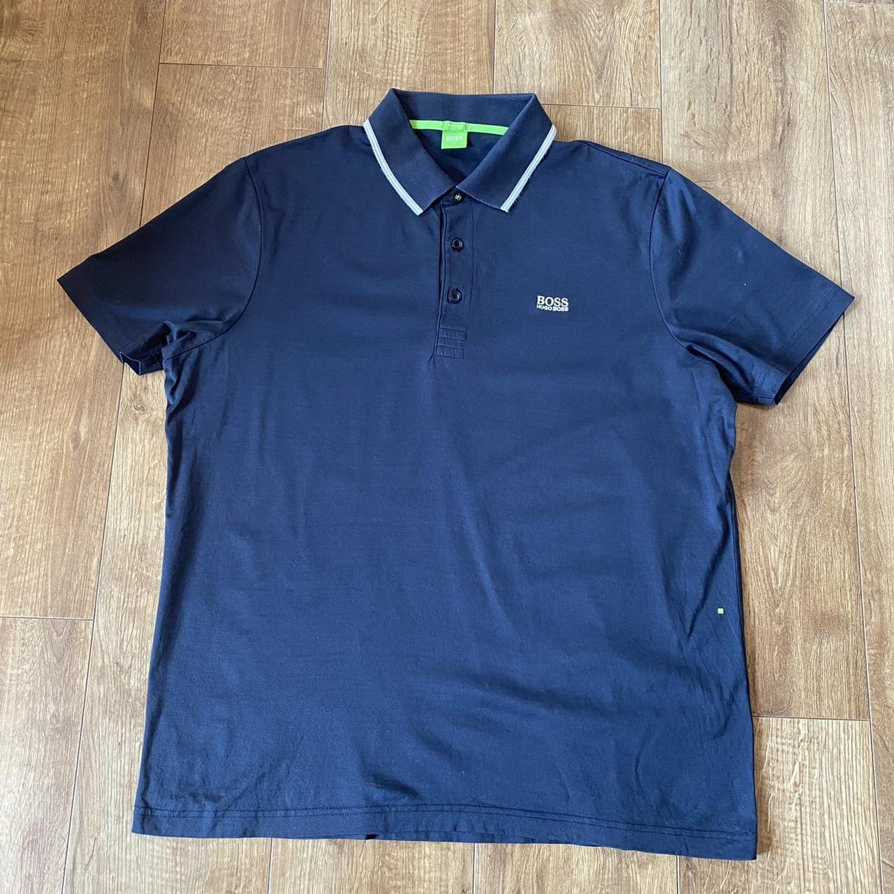 Hugo boss polo shirt size xxl . Hugo boss navy polo... Depop
