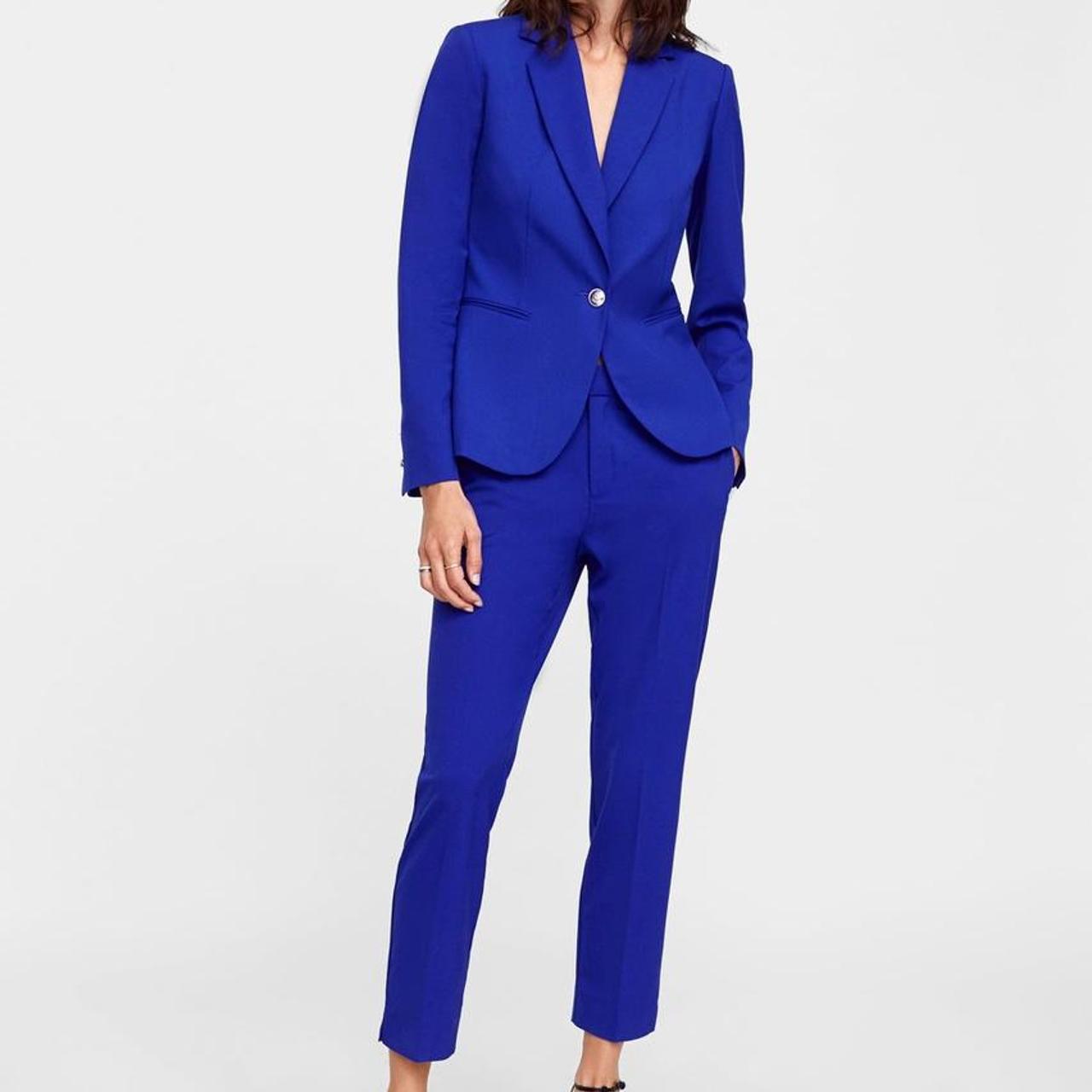 Zara Women's Blue Suit | Depop