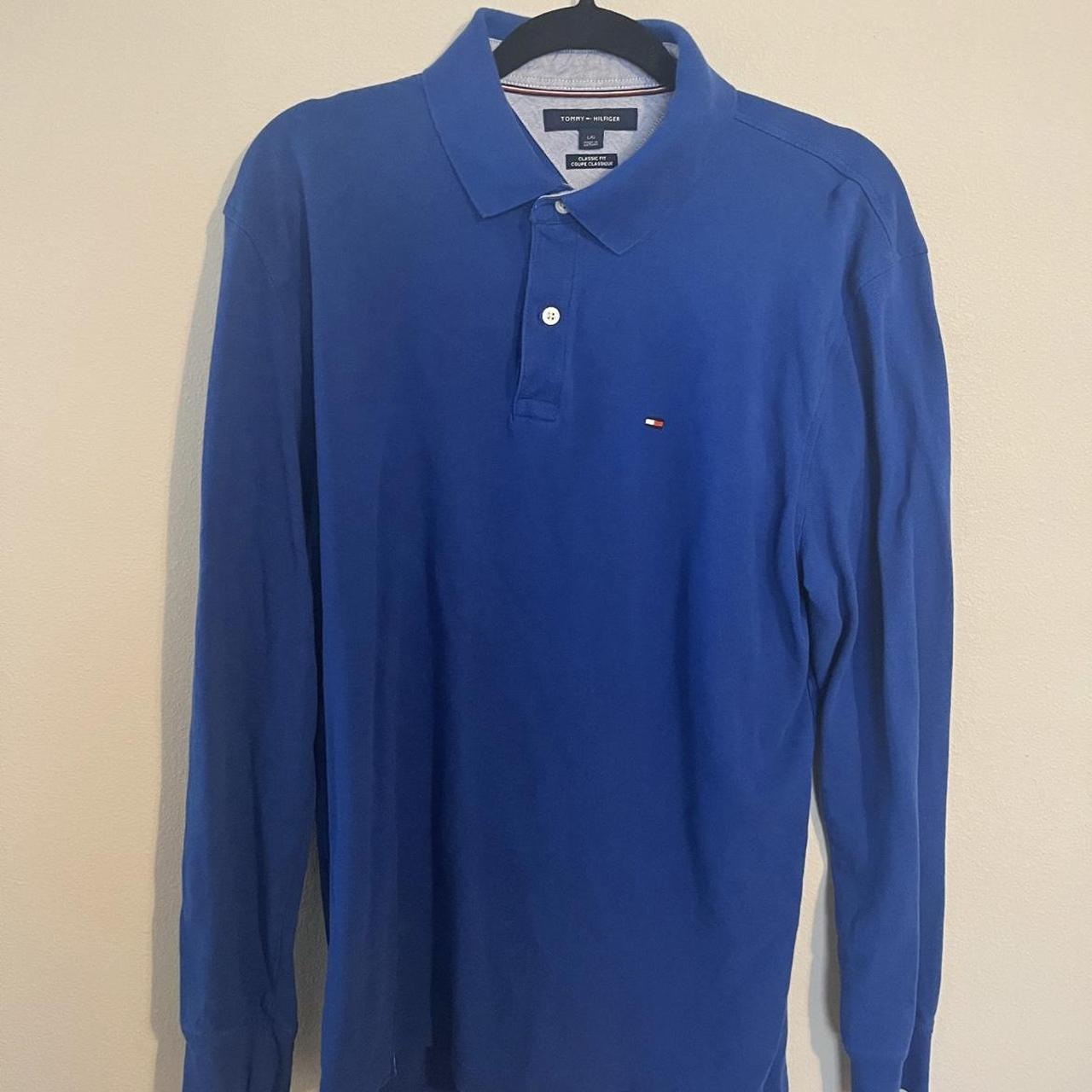Tommy Hilfiger Men's Blue Polo-shirts | Depop