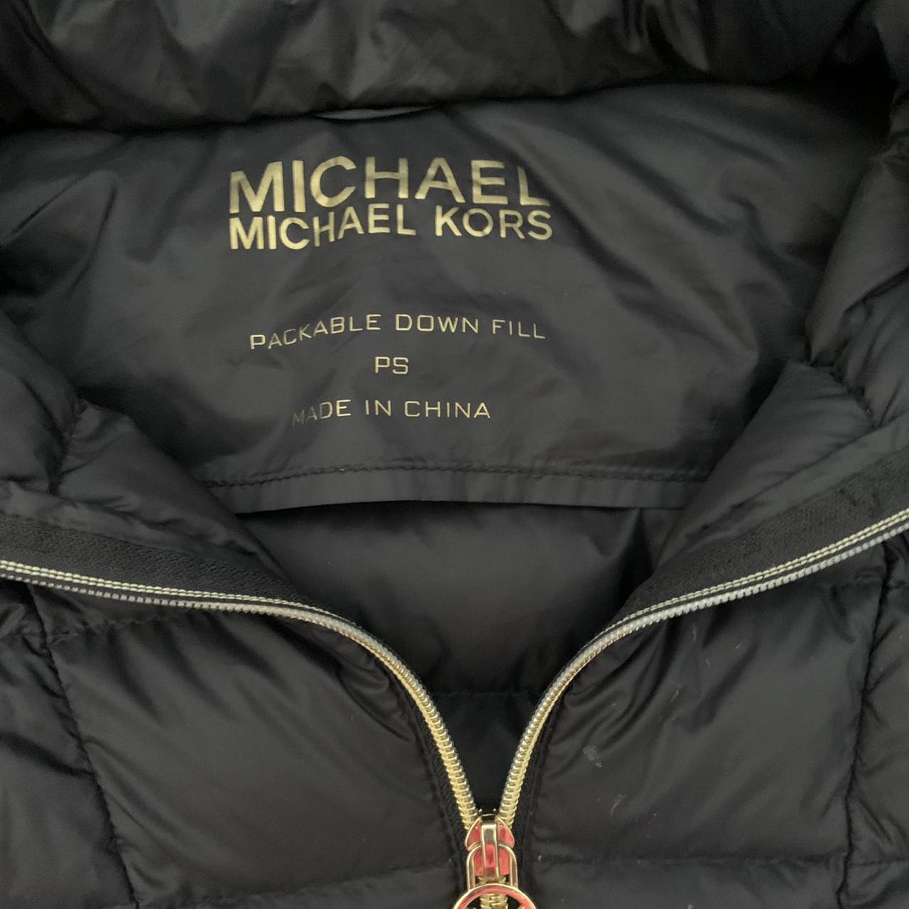 Michael Kors Women's Black and Gold Jacket | Depop