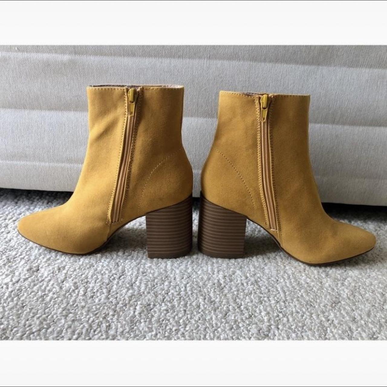 New Look Mustard Suede Ankle Boots UK Size 4 Brand. Depop