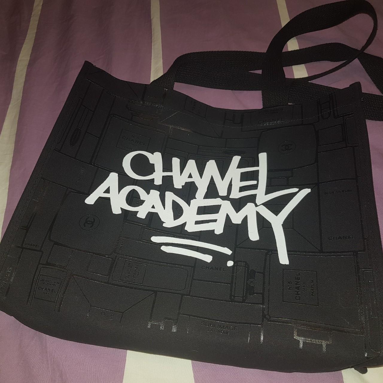 SUPER RARE* Chanel Academy tote bag in canvas with - Depop