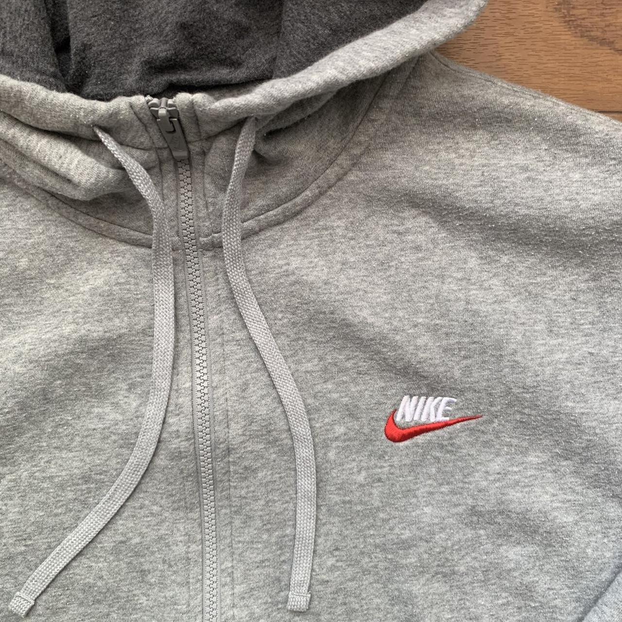 nike zip up hoodie red tick