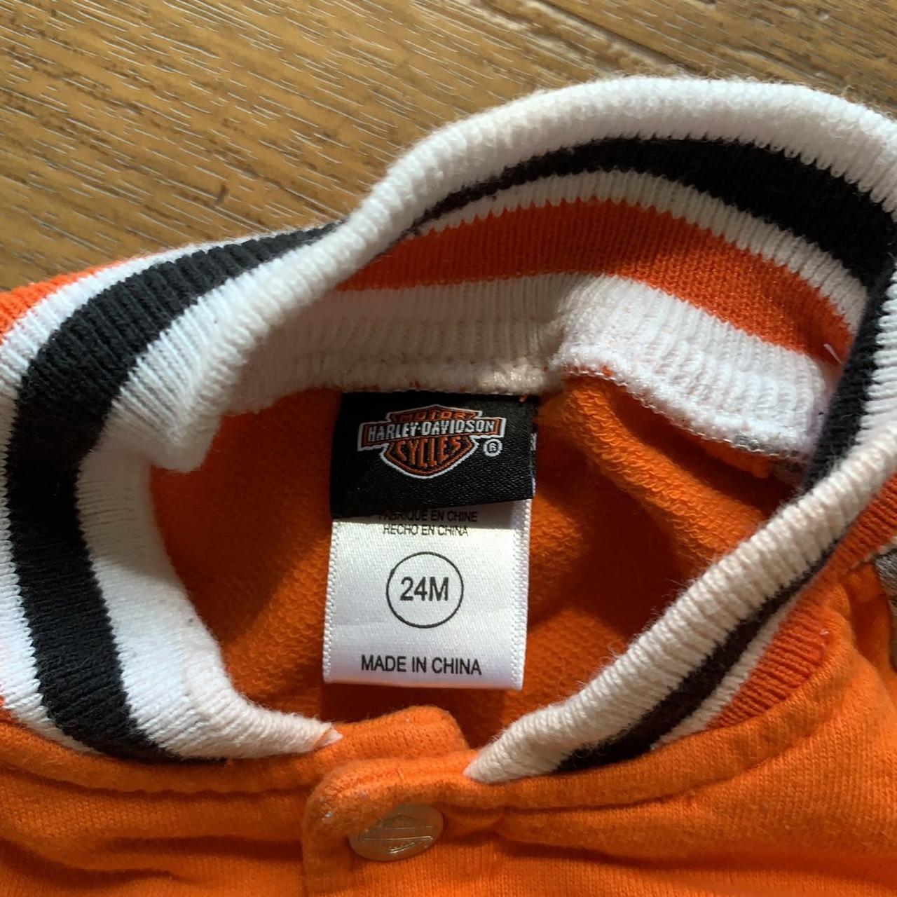 Harley Davidson Orange and Black Jacket | Depop