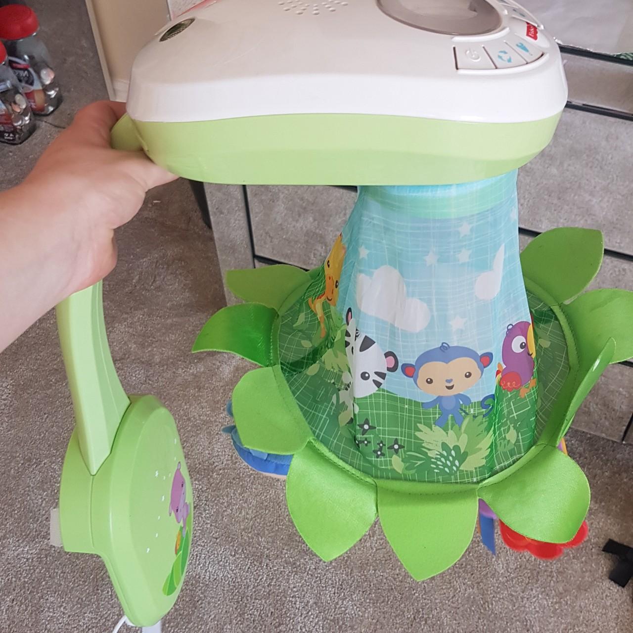 Fisher price rainforest grow cheap with me cot mobile