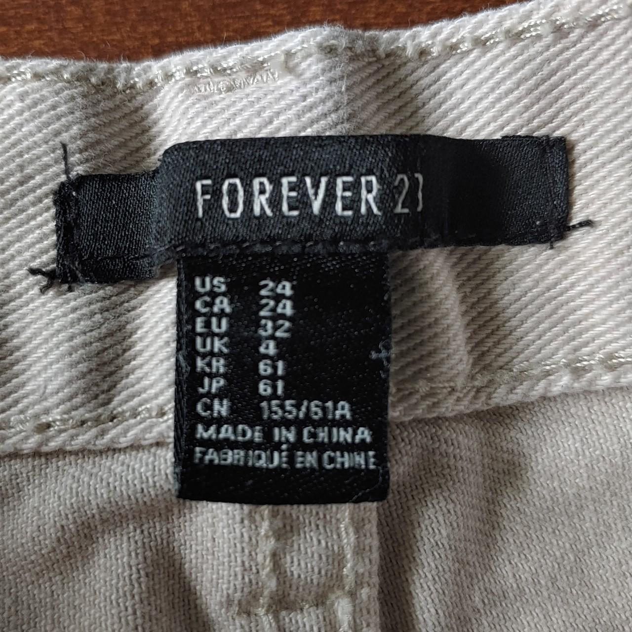 Offwhite cream colored distressed denim shorts with... Depop