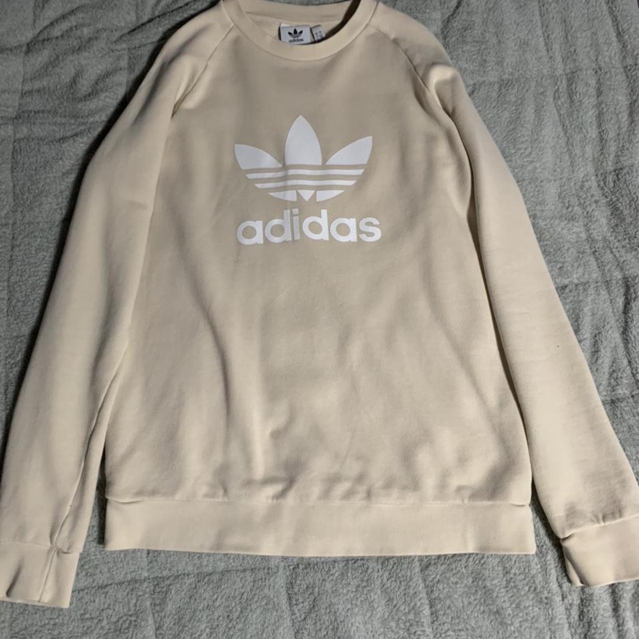 cream adidas sweatshirt