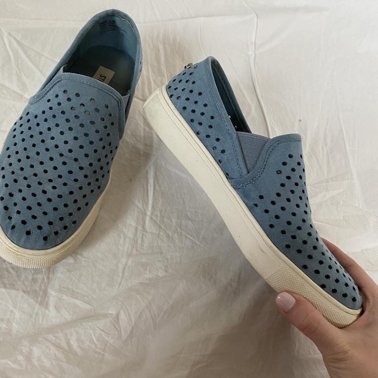 steve madden blue slip ons