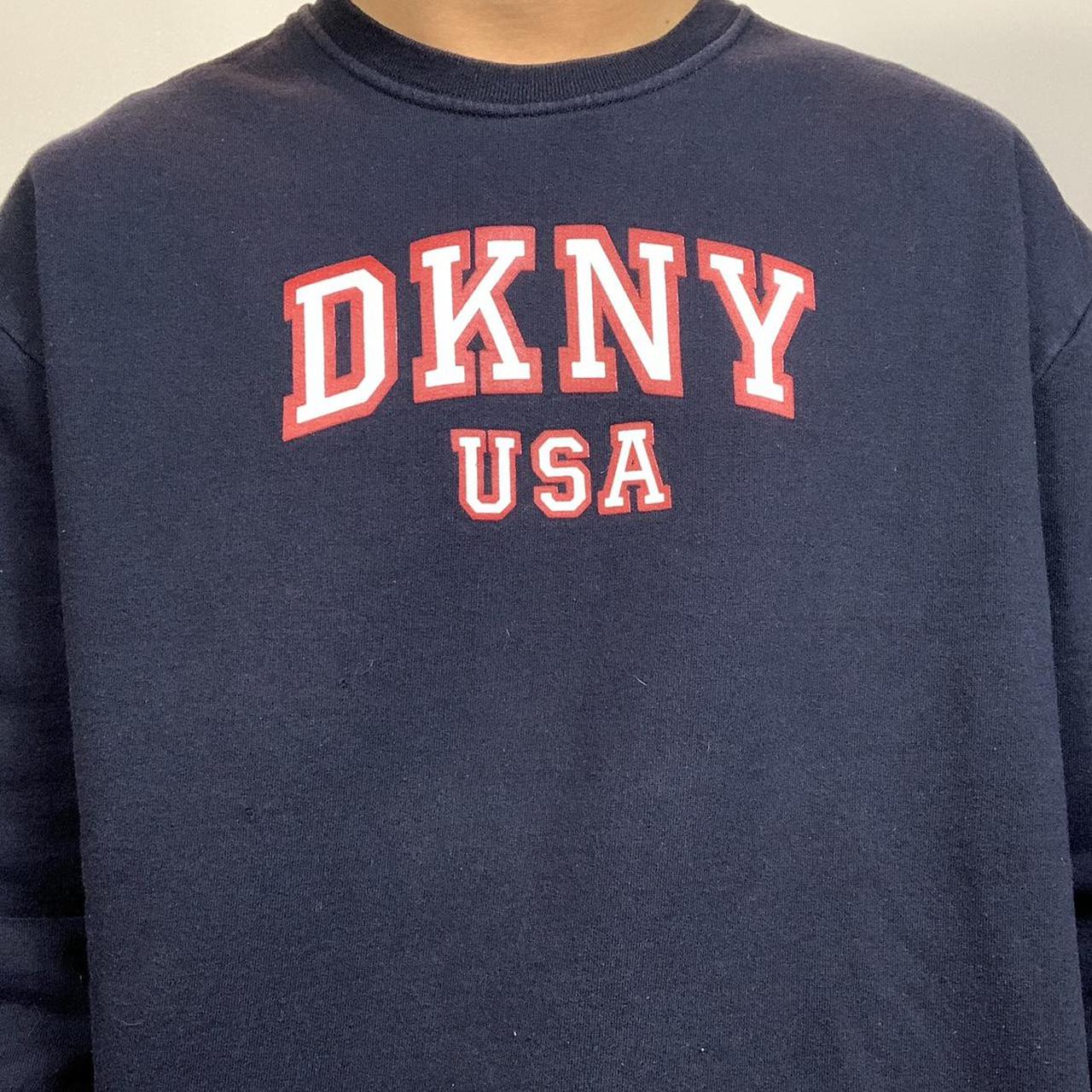 DKNY Men's Navy Sweatshirt Depop