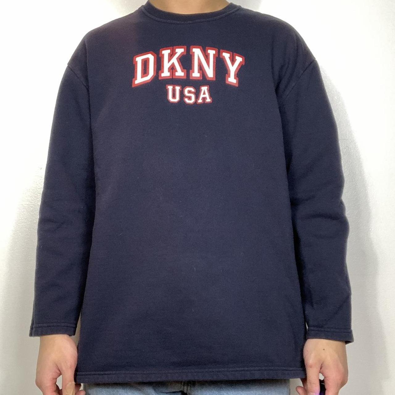 DKNY Men's Navy Sweatshirt Depop