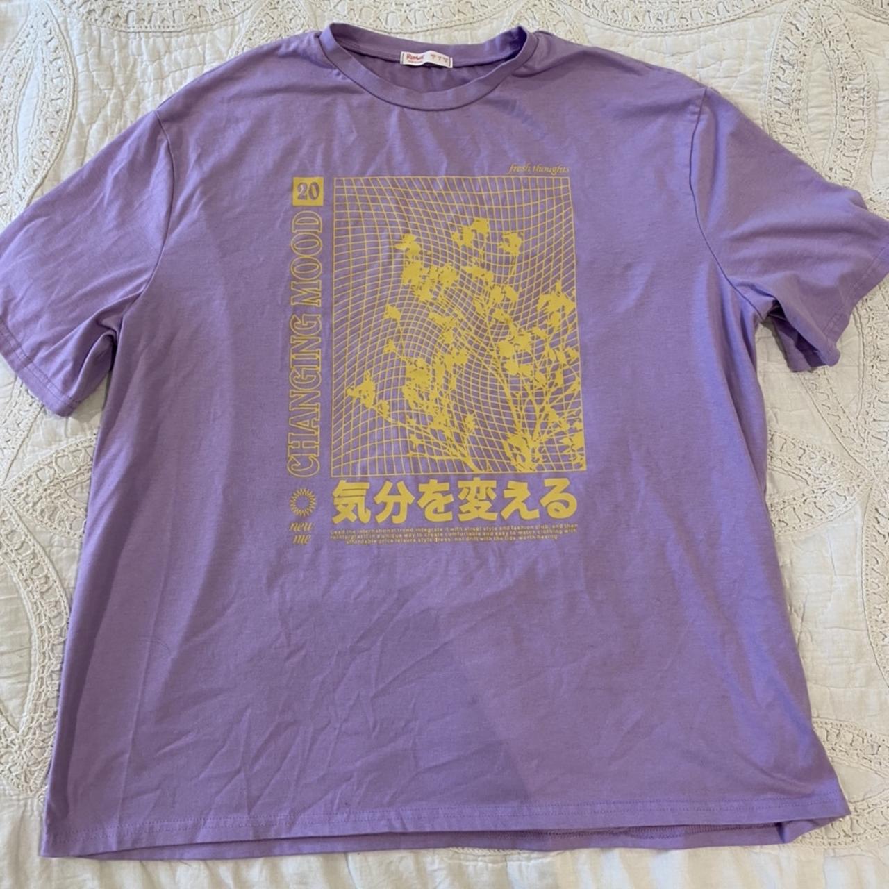 Oversized purple and yellow T-shirt Very comfy and... - Depop