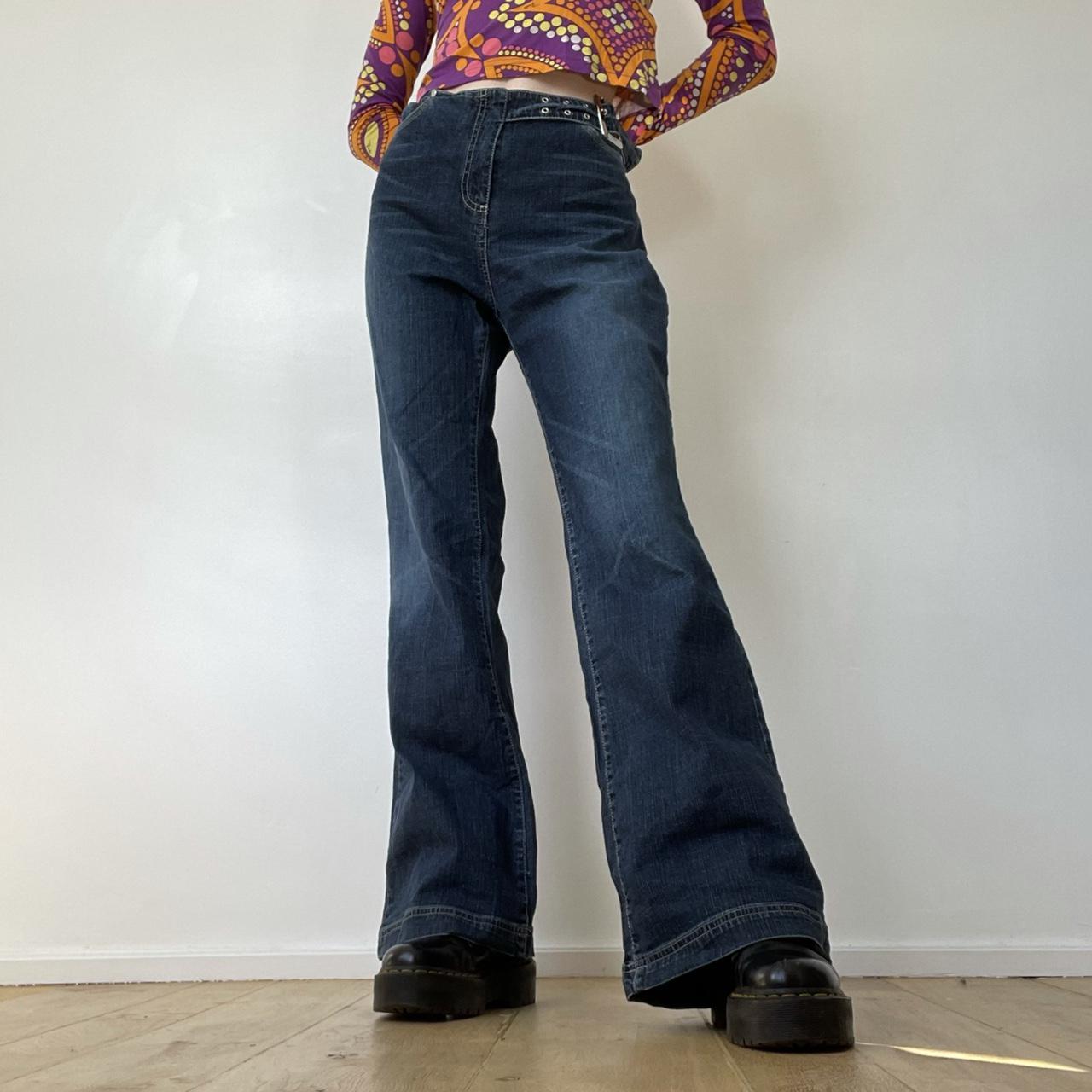 CLEL】Vintage Design Flare Denim Pants 安心のアフターケア www