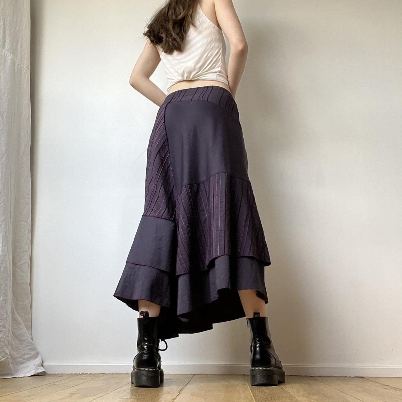 Parachute skirt - purple asymmetrical cargo skirt -... - Depop