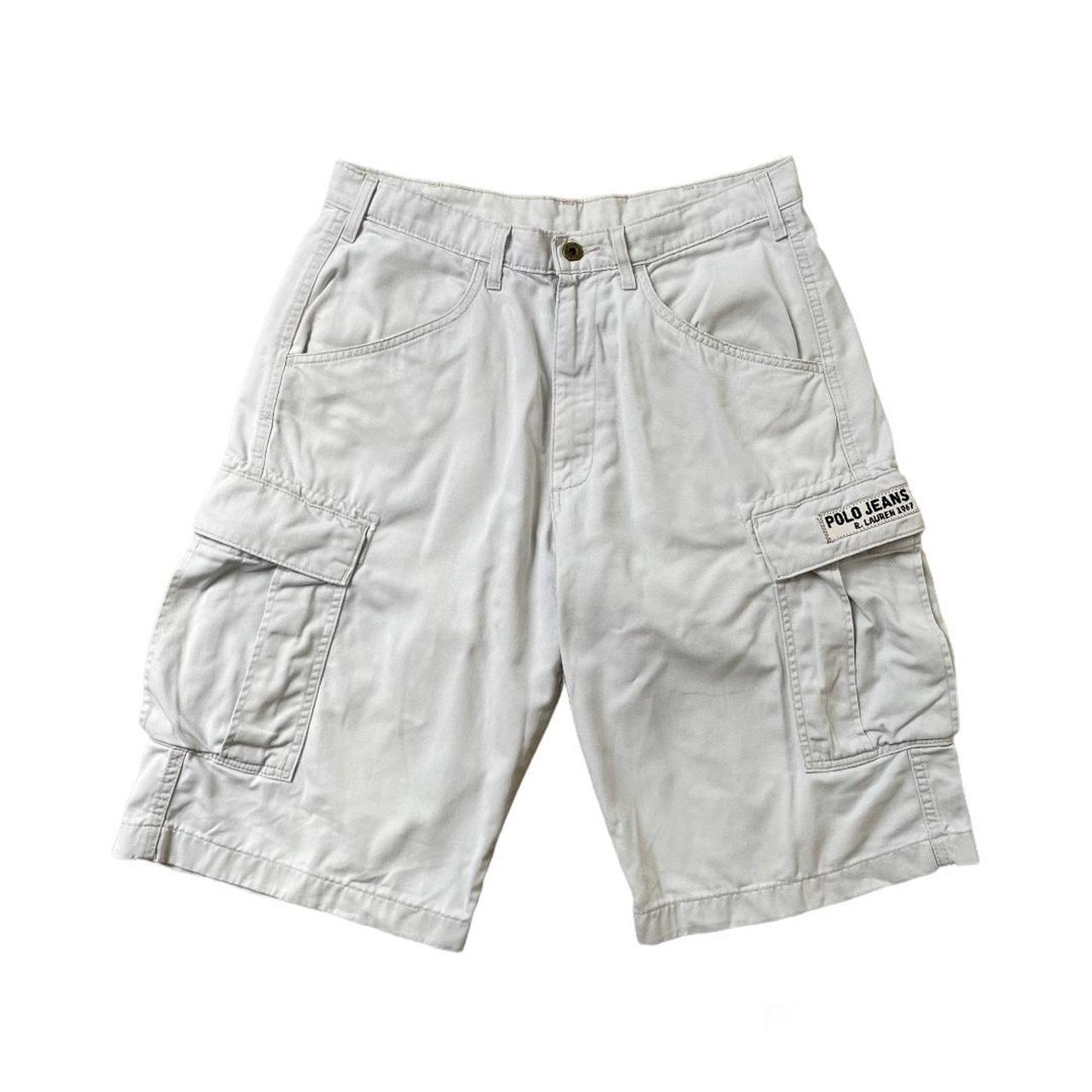 White Cargo Shorts - Polo Jeans Ralph Lauren Cargos - Depop