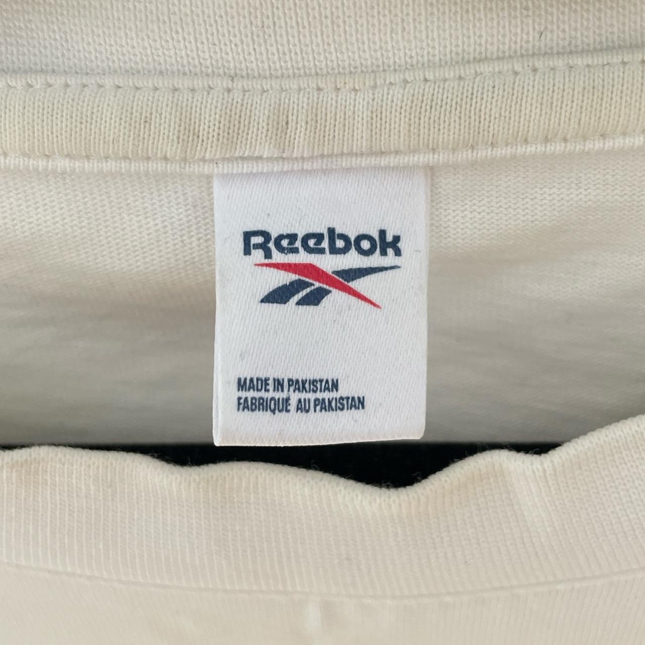 00s thick white t shirt, by Reebok Size XXL,... - Depop