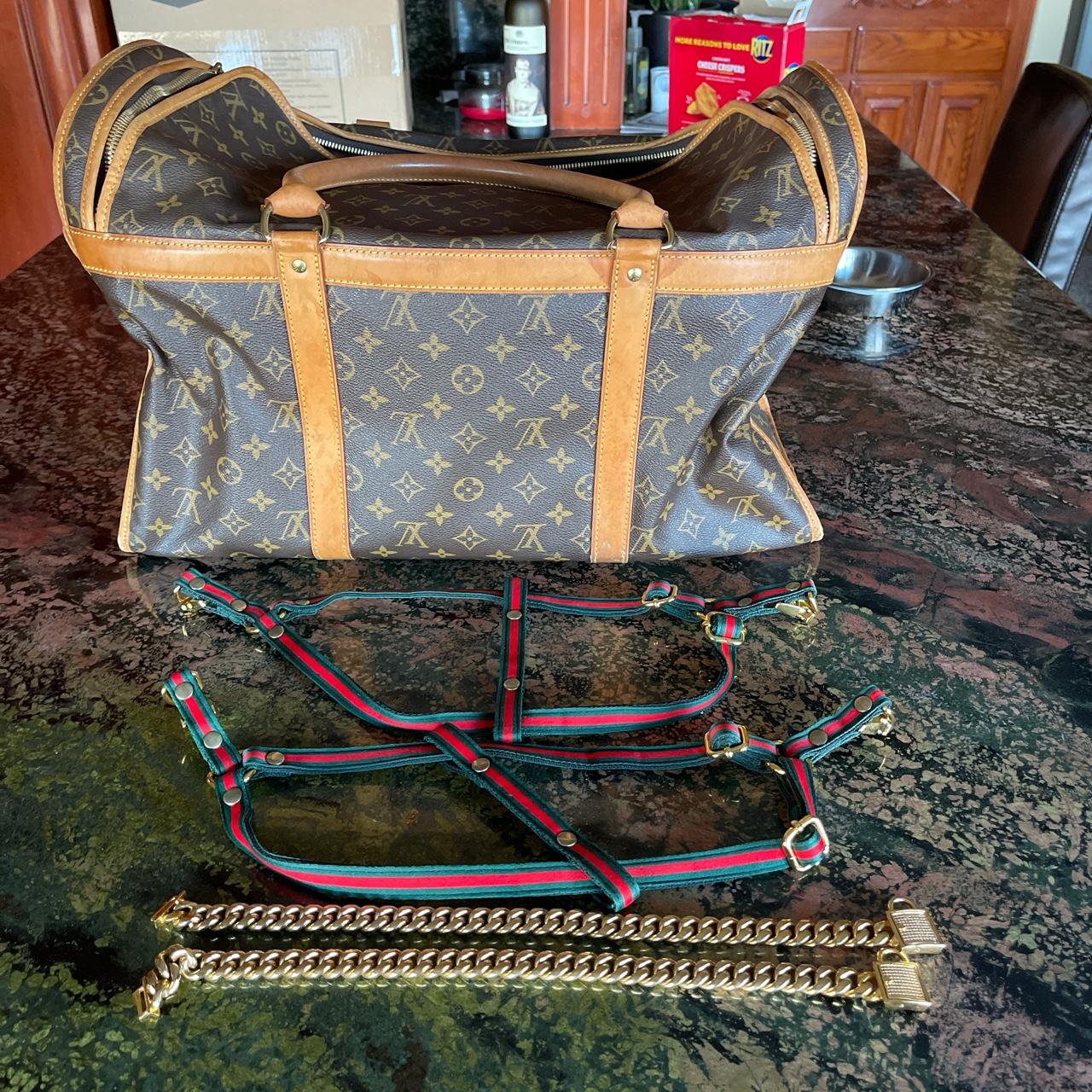 Authentic Louis Vuitton dog carrier Was used for - Depop