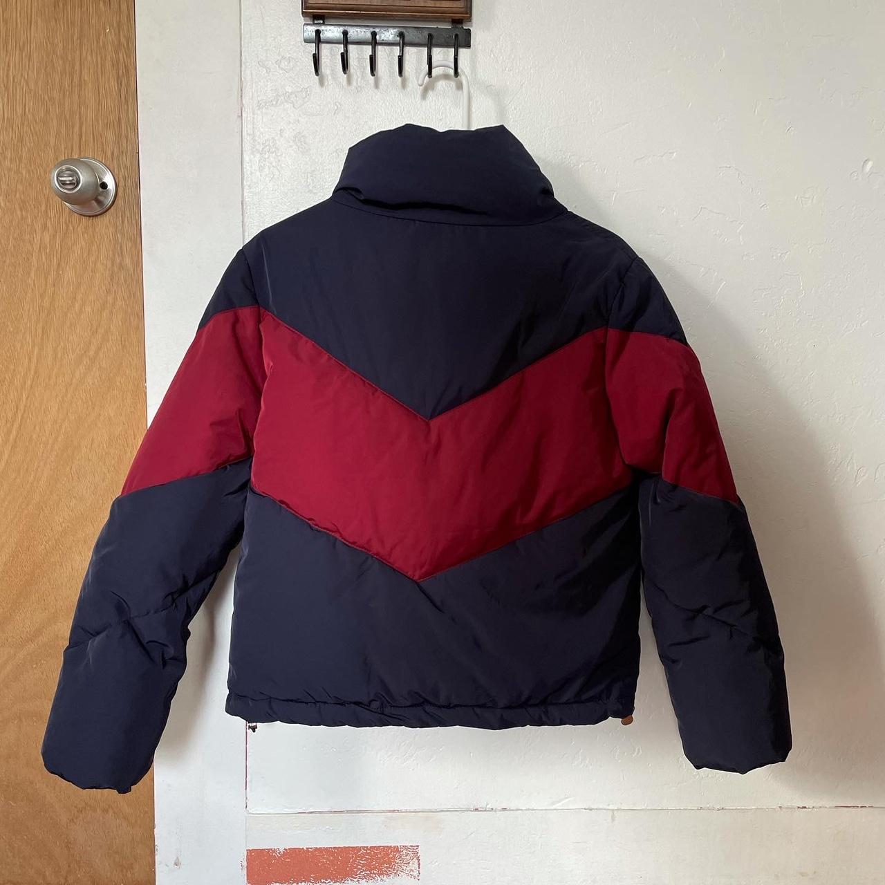 H&M Women's Red and Navy Jacket | Depop