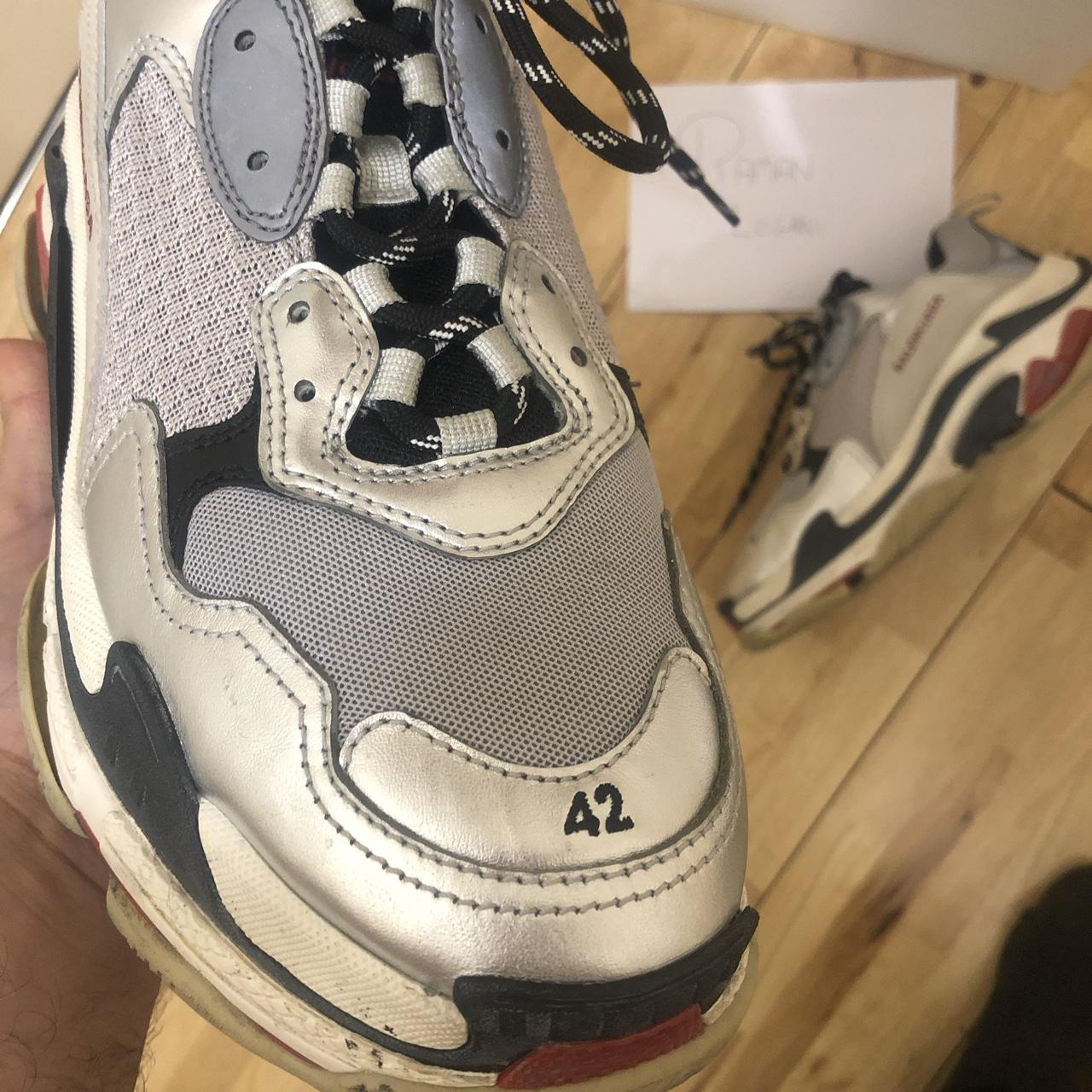 Balenciaga triple s silver size 42 used couple Times