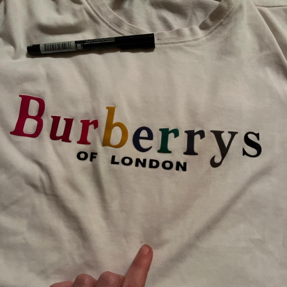 Burberry logo t shirt rainbow best sale