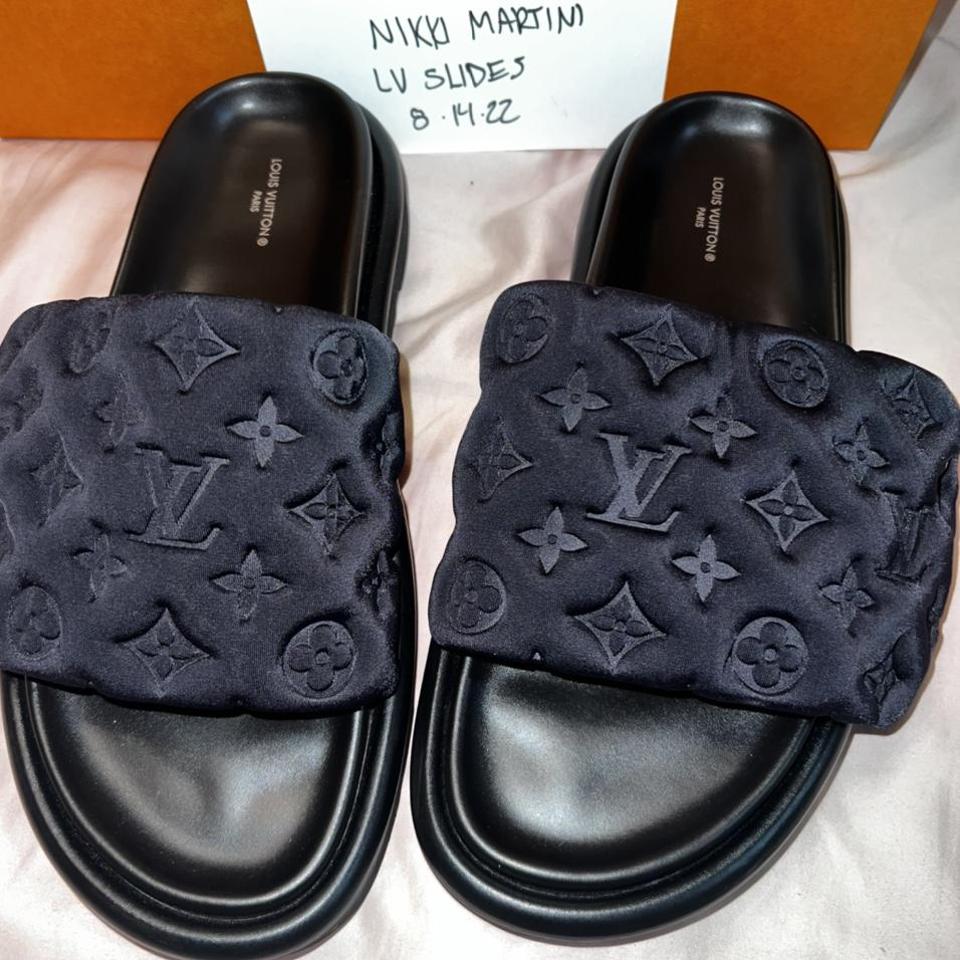 Louis Vuitton lock it flat sandals/mules. Purchased - Depop