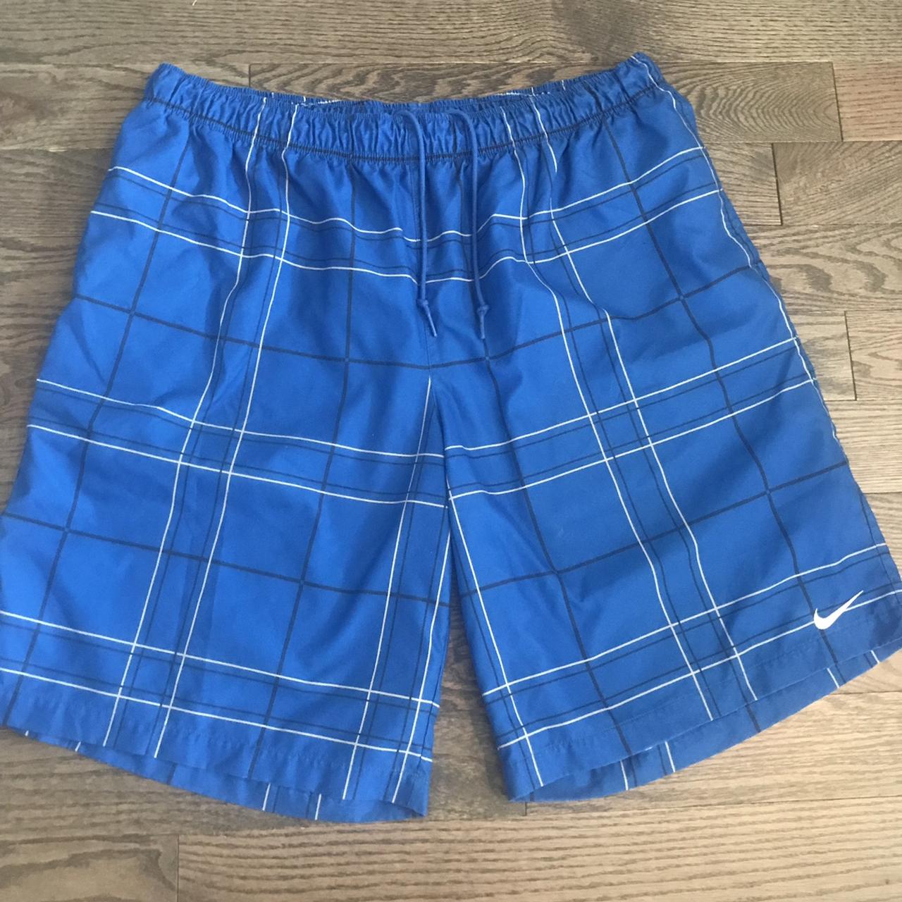 Blue Nike men’s swimming shorts 3XL but can easily... - Depop