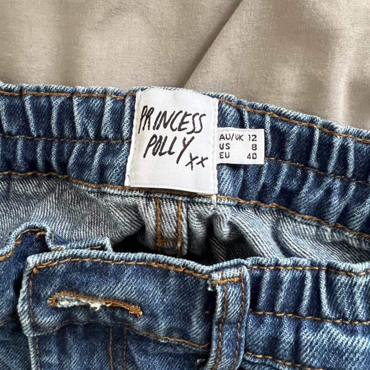 Princess Polly baggy dark denim jeans... - Depop