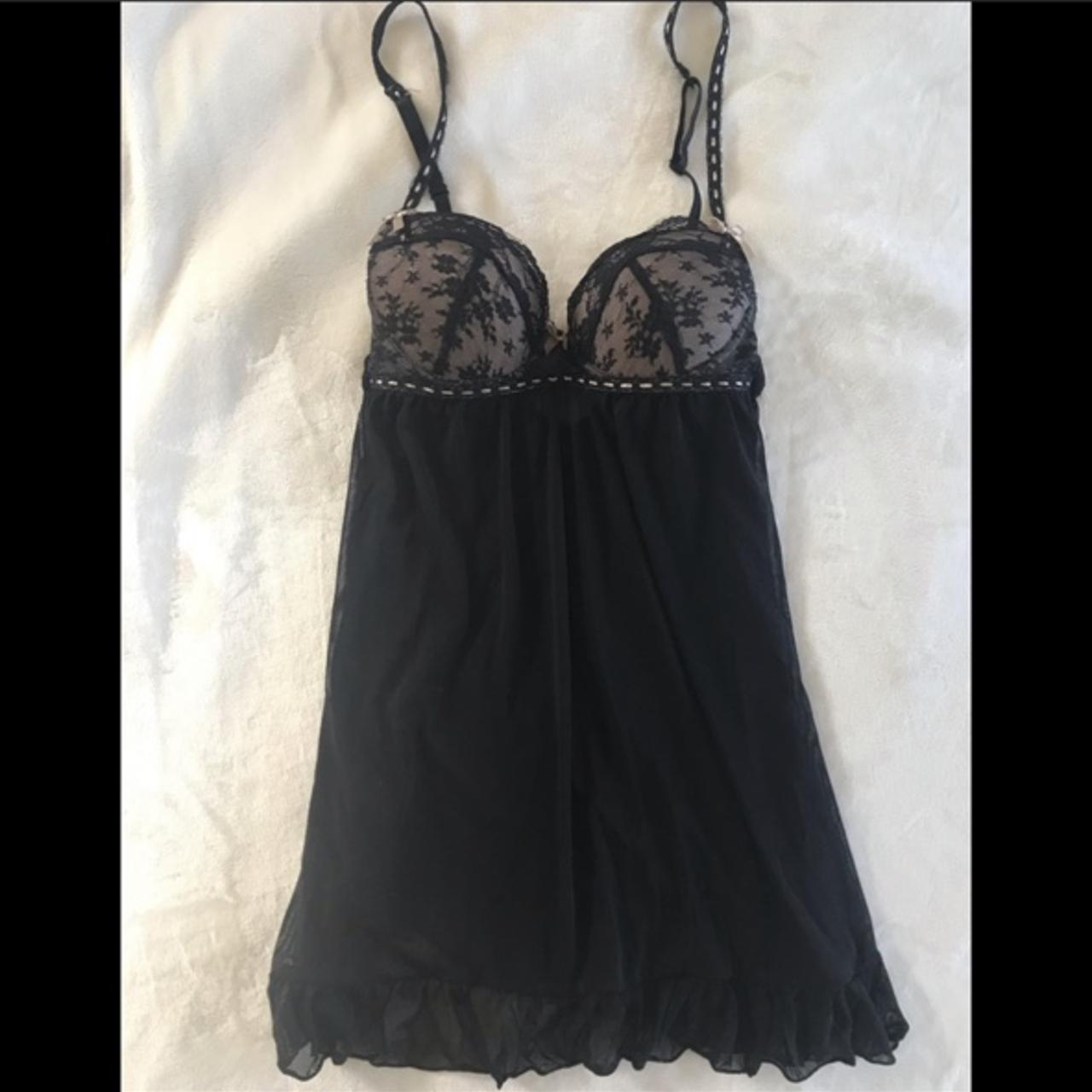 Forever 21 lingerie chemise teddy with lace accent.... - Depop