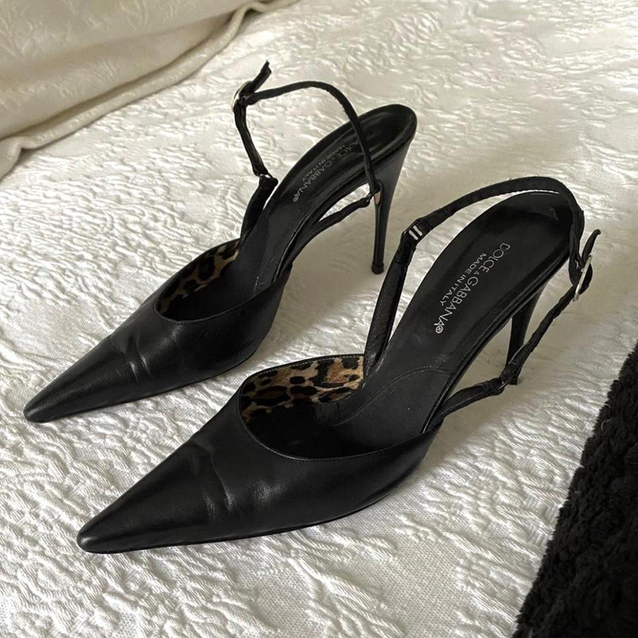 Dolce and Gabbana leather heels Classic... - Depop
