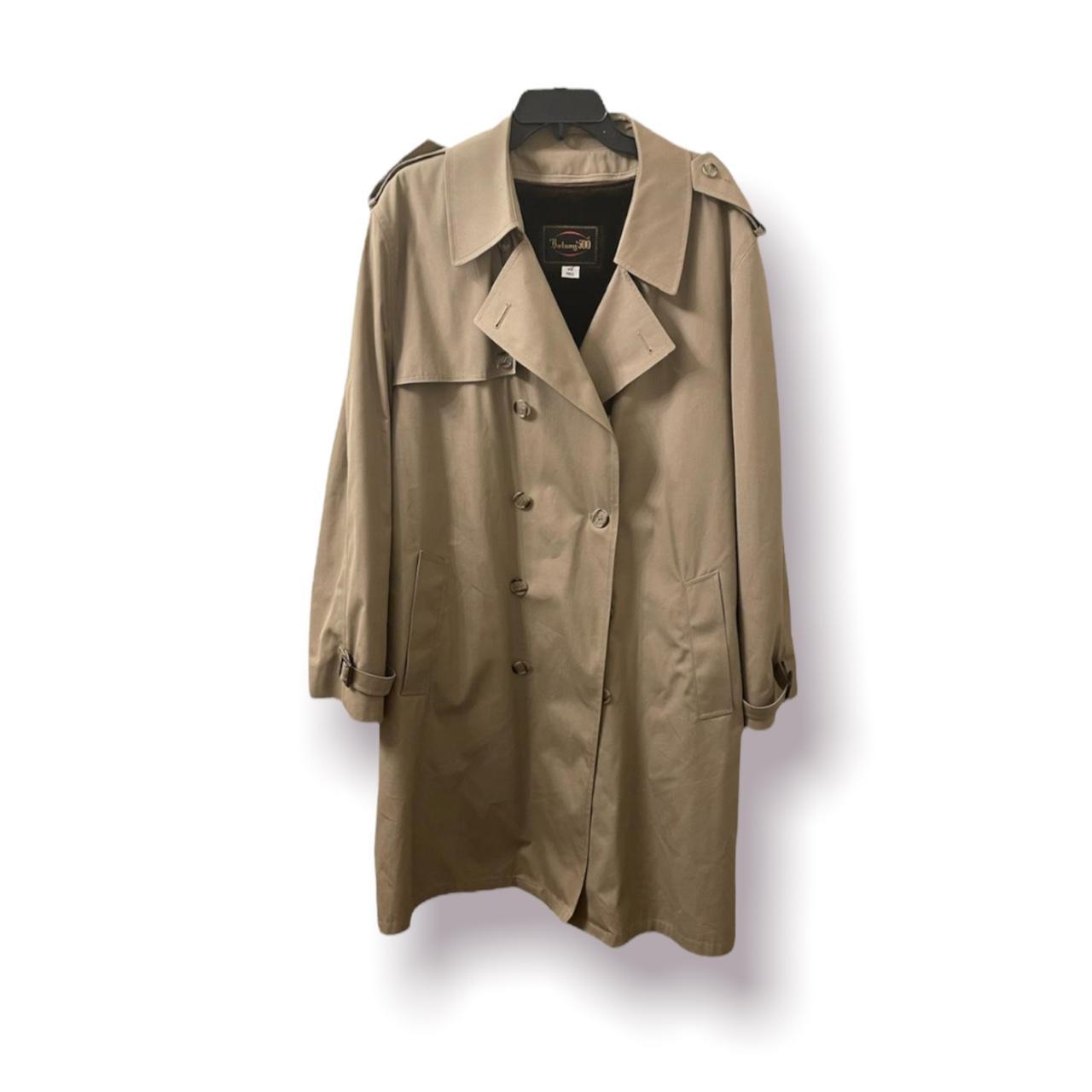 vintage Botany 500 Trench coat with fur... - Depop