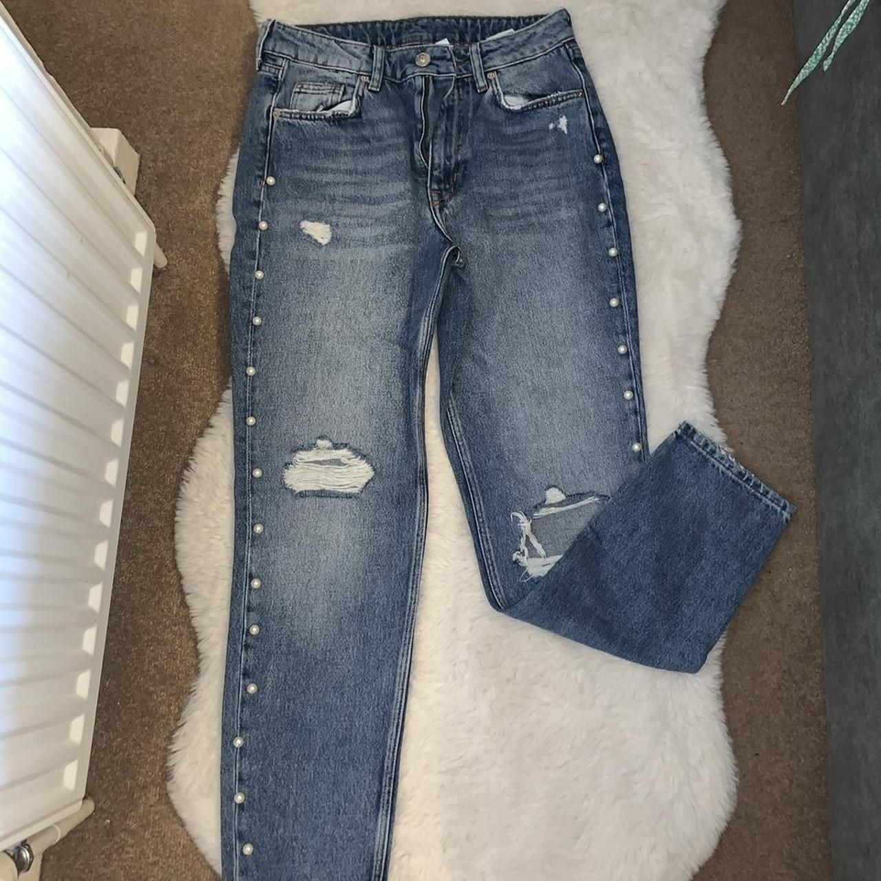 H M Pearl jeans Worn once Size 8 Amazing condition. Depop