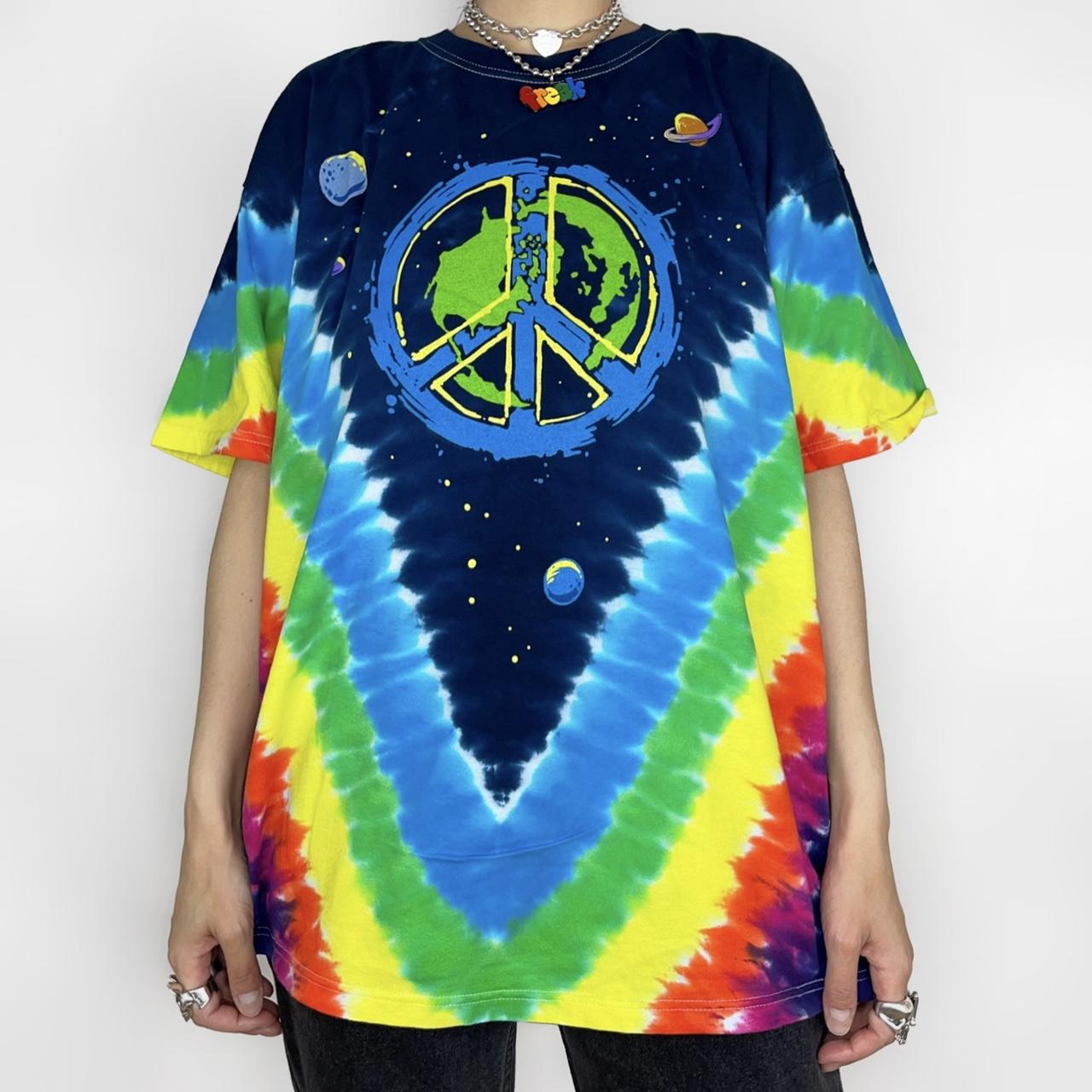 Peace sign tie dye shirt 🏻 Super cute peace earth &... - Depop