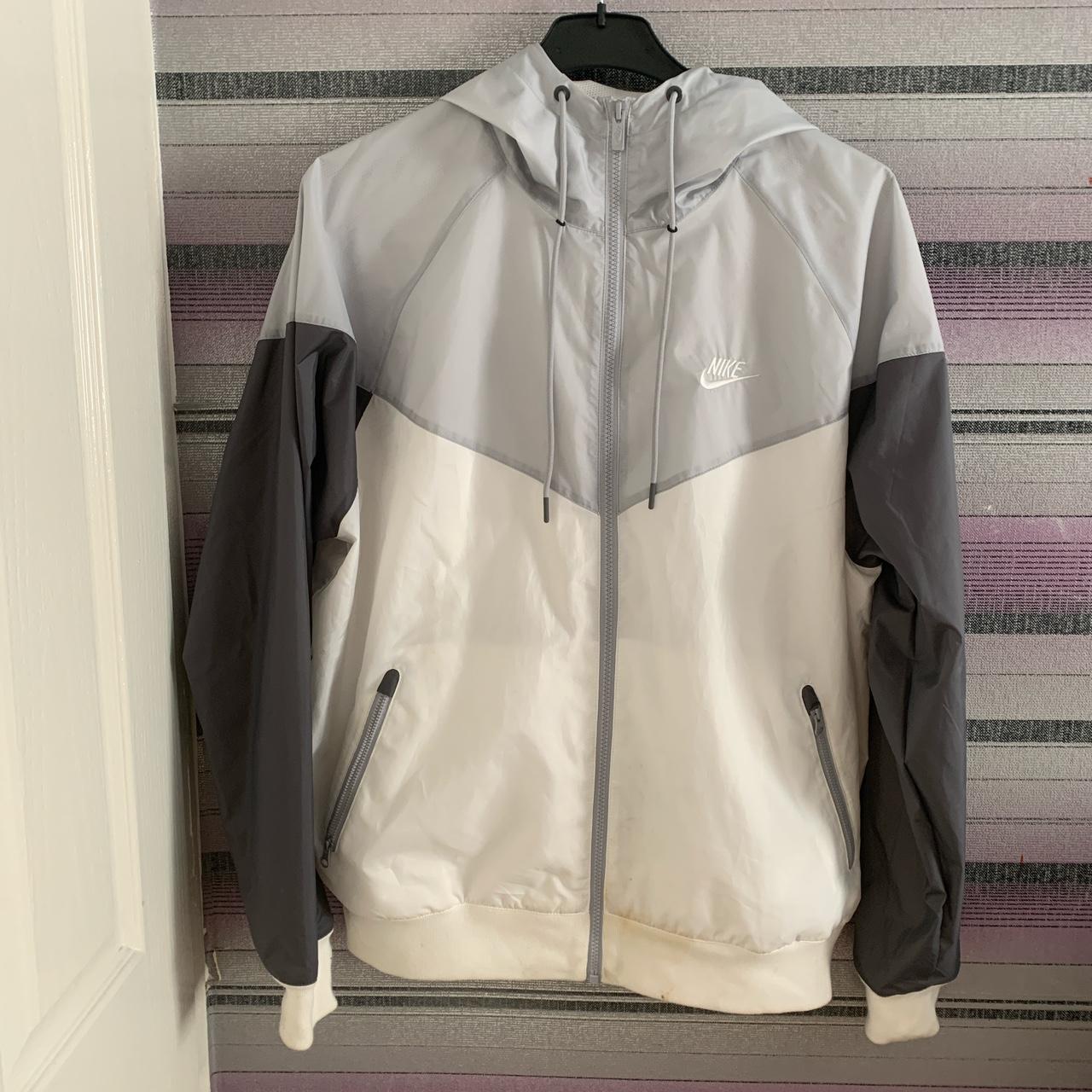 Meduim Nike wolf grey tracksuit jacket. Only been... Depop