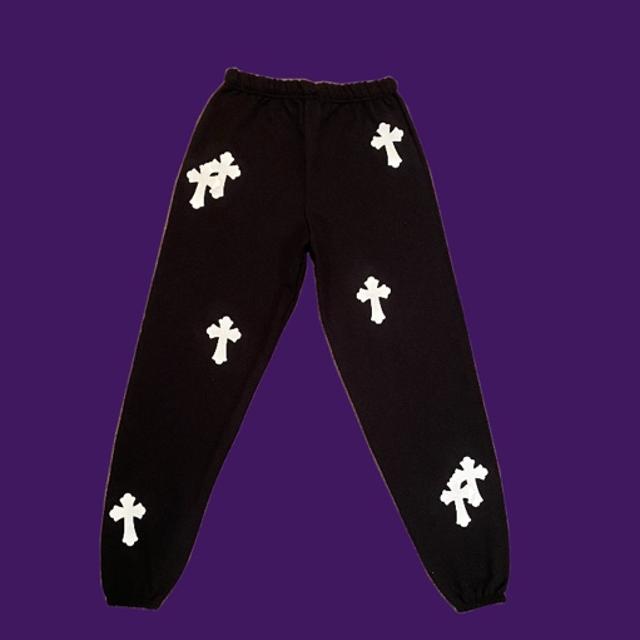 chrome hearts inspired joggers i can do different... - Depop