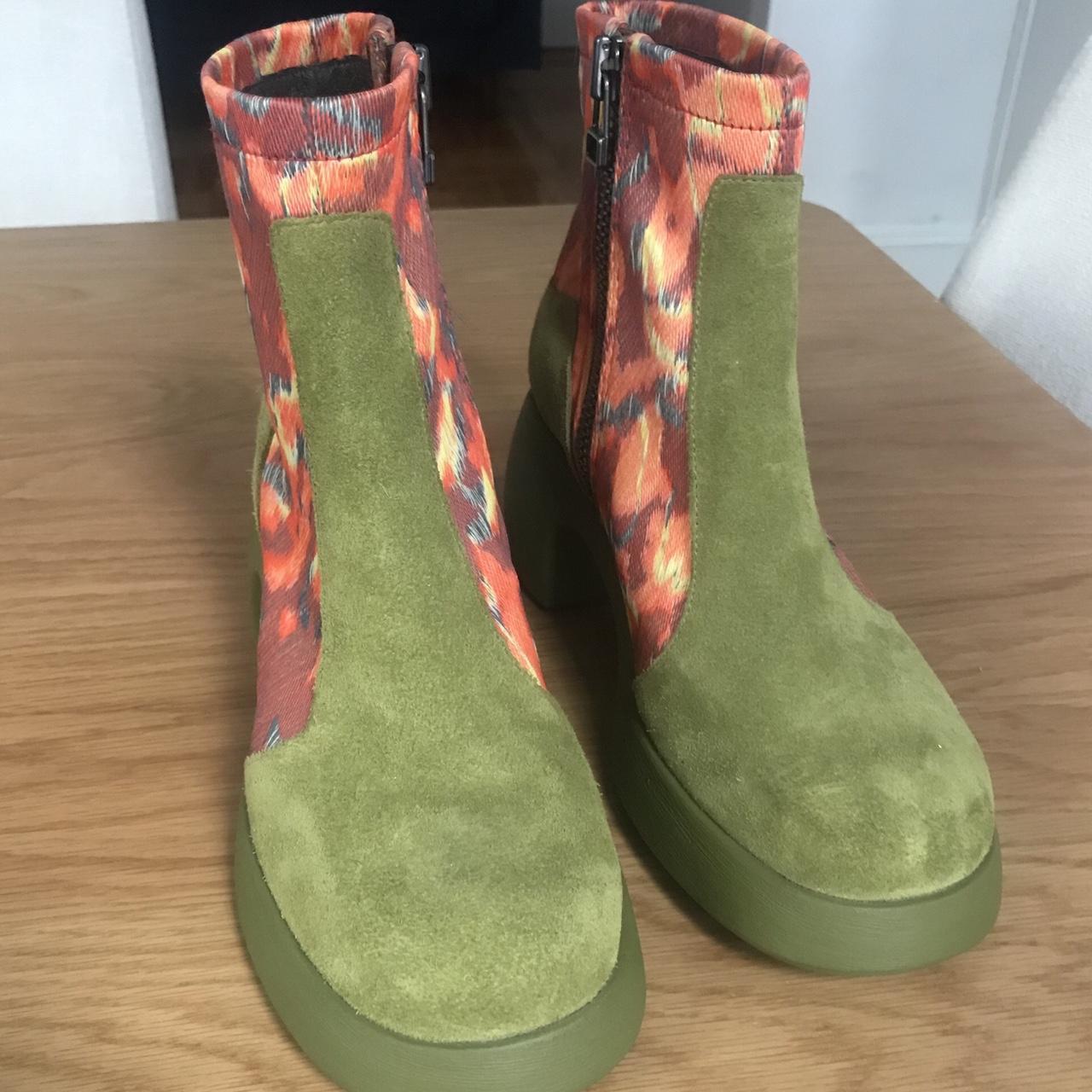 Eckhaus Latta Women's Green and Orange Boots (2)