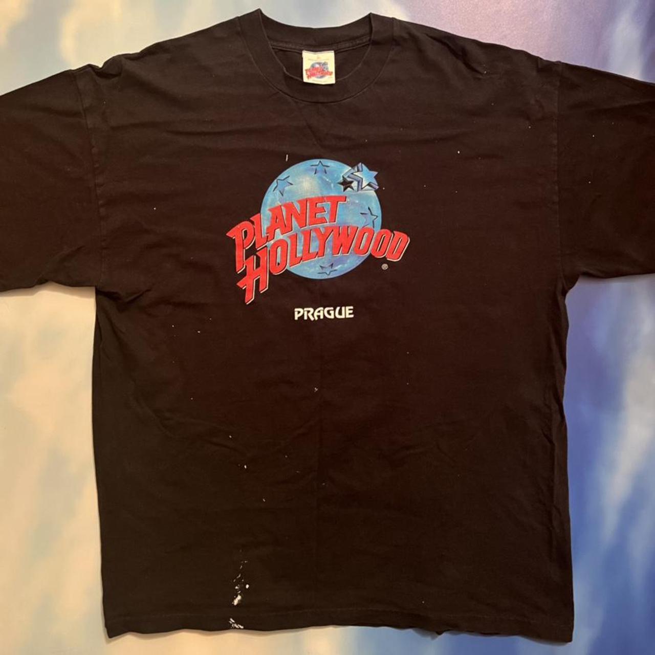 Planet Hollywood Prague tee 🚨 Paint stains located... - Depop