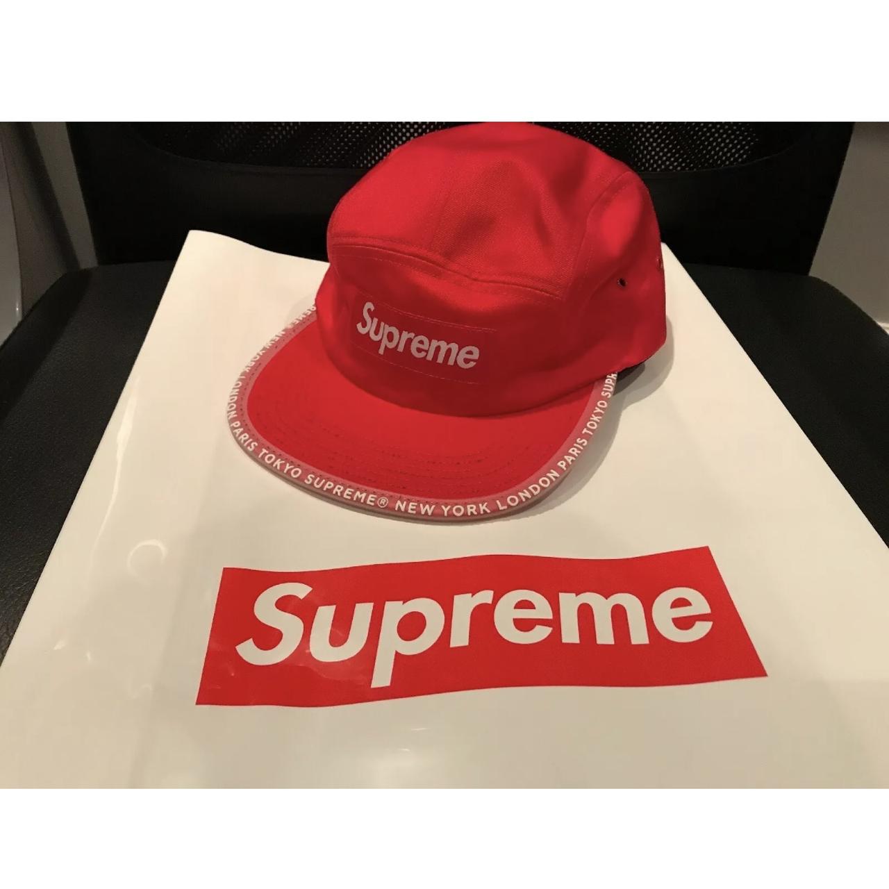 Supreme Worldwide Visor Tape Camp Cap RED SS19 SOLD...