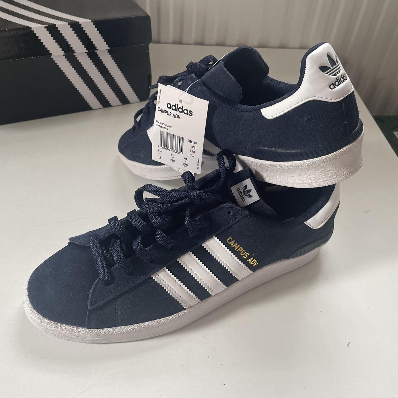 Adidas Campus ADV, navy blue, size UK 9.5 trainers.... - Depop