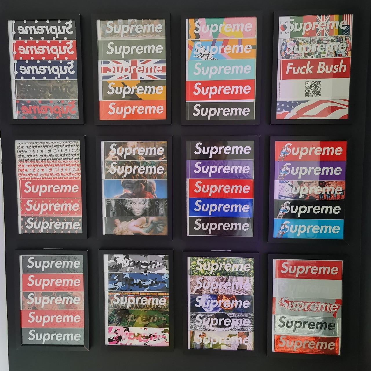 All supreme outlet box logo stickers