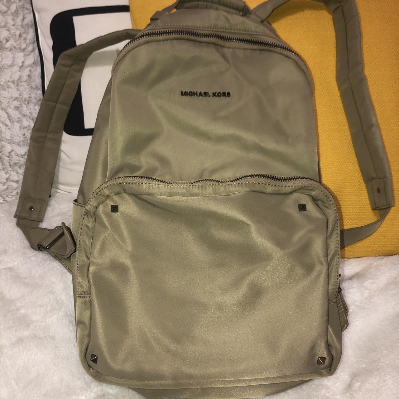 Army green Michael Kors backpack Water bottle Depop