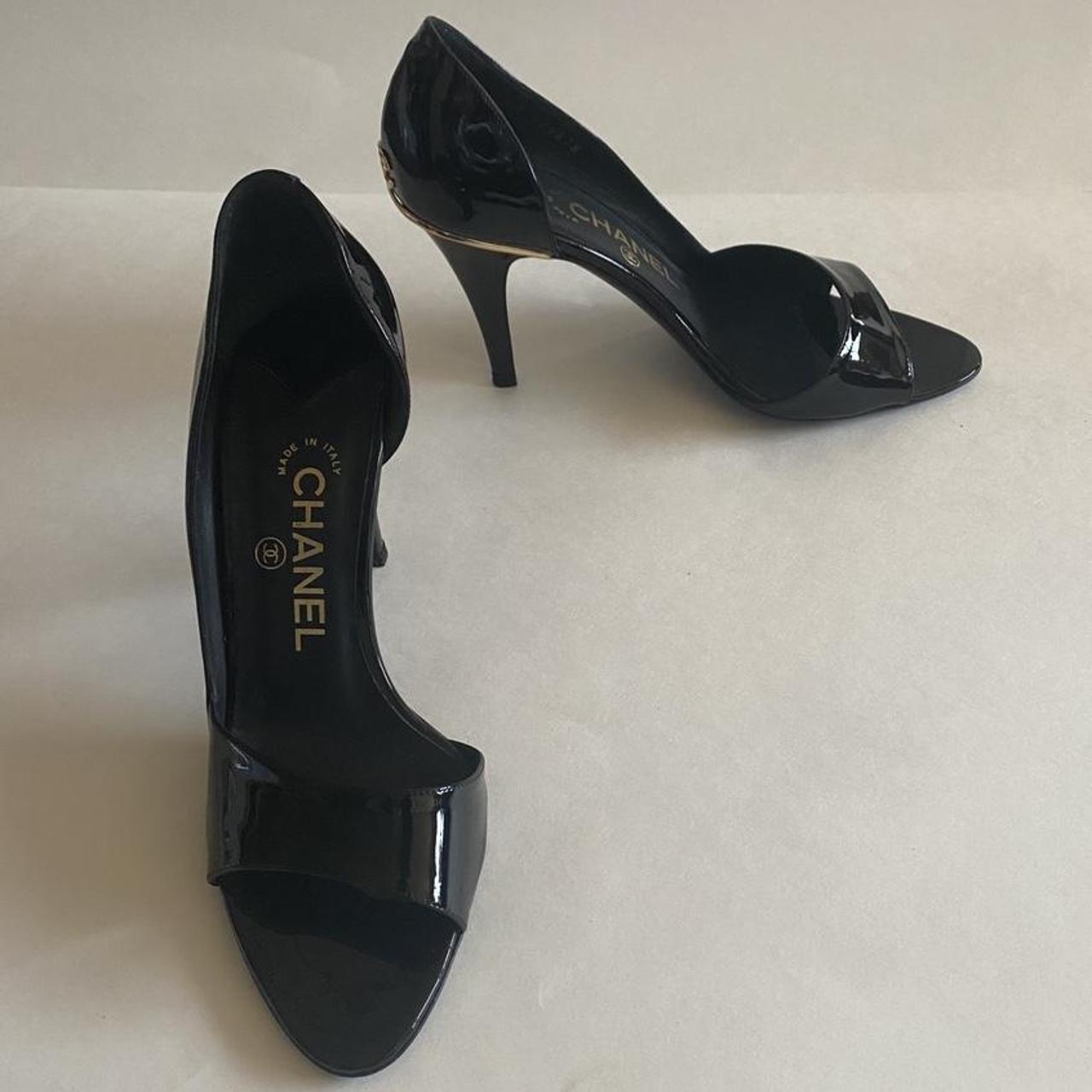 Leather heels Chanel Black size 37 EU in Leather - 25261779
