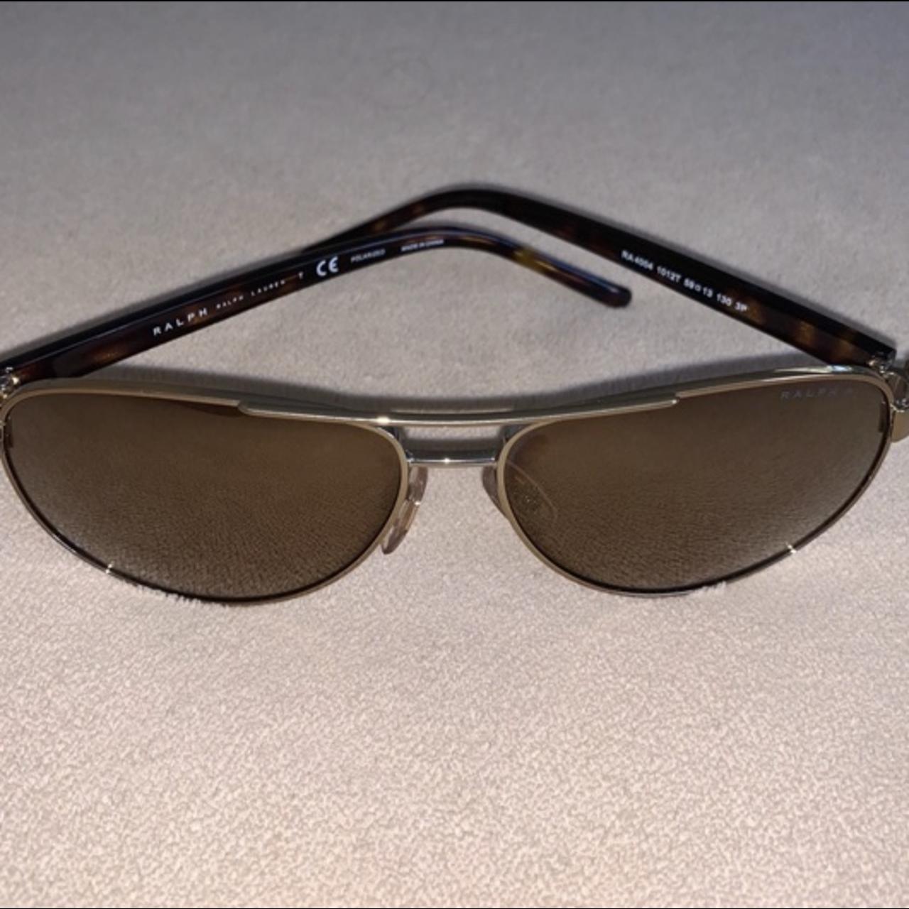 Ralph Lauren Men's Brown and Tan Sunglasses | Depop