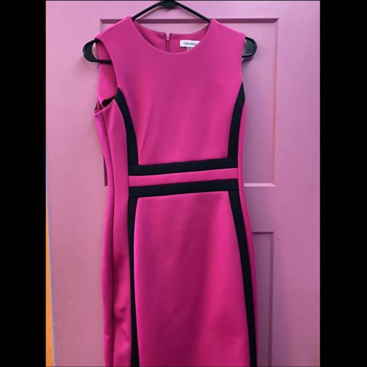 hot pink calvin klein dress