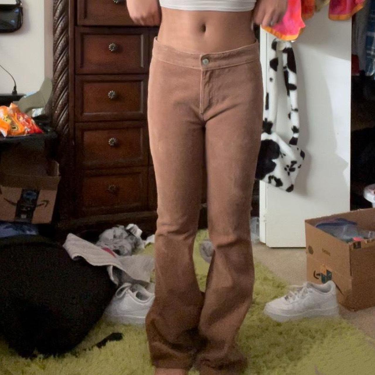 Brandy Melville Brown Corduroy Pants 🧸🤎🧸🤎 low rise - Depop