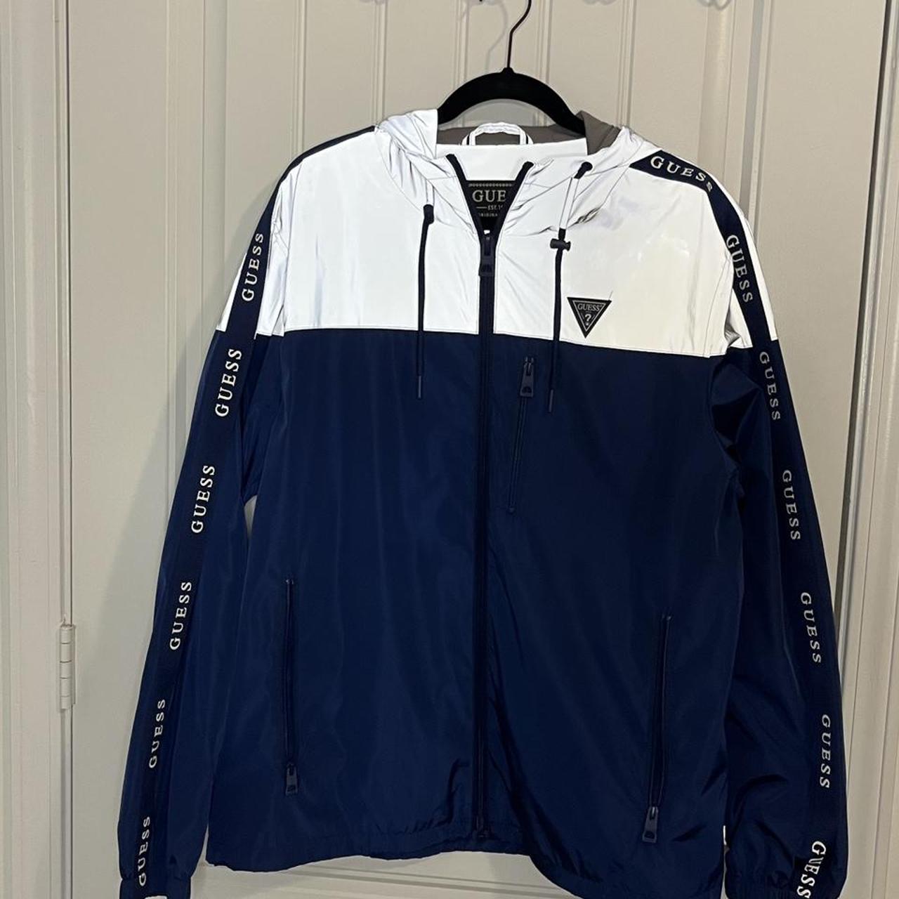 Never Worn Guess Reflective Jacket Depop